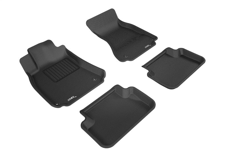 3D MAXpider 2009-2016 Audi A4/S4/RS4 Kagu 1st & 2nd Row Floormats - Black