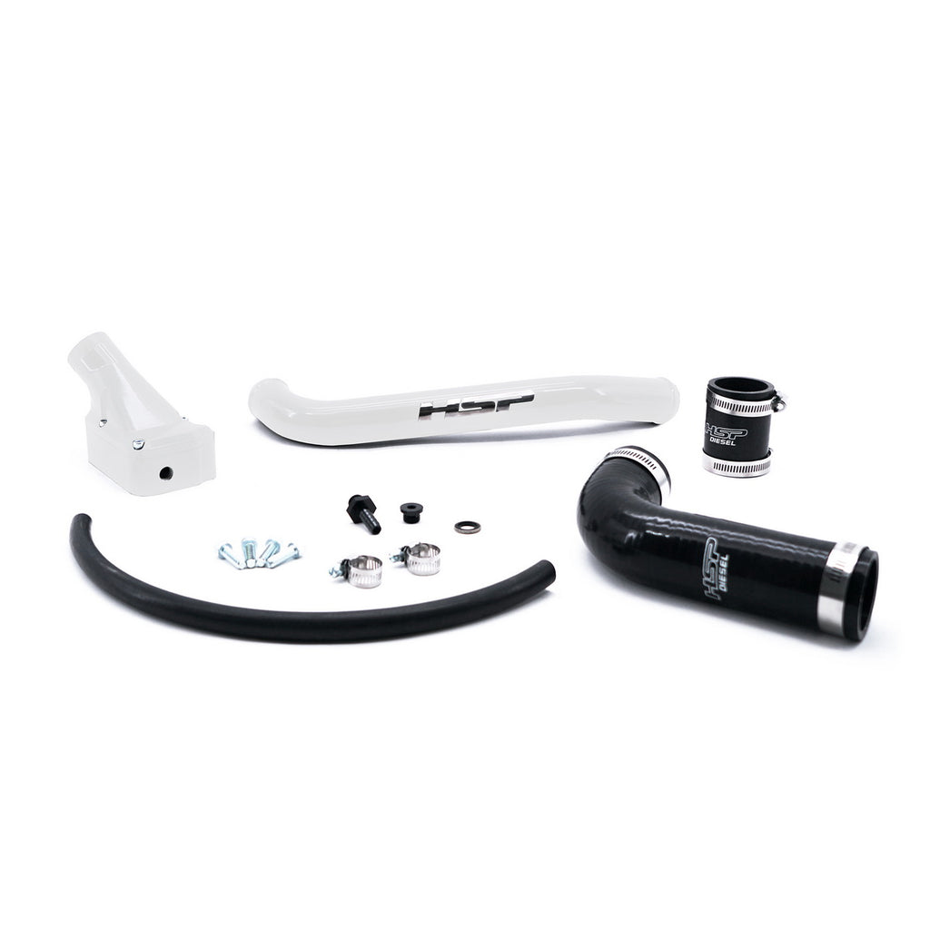 2001-2005 Chevrolet / GMC Billet Forward Facing Thermostat Housing Kit Polar White