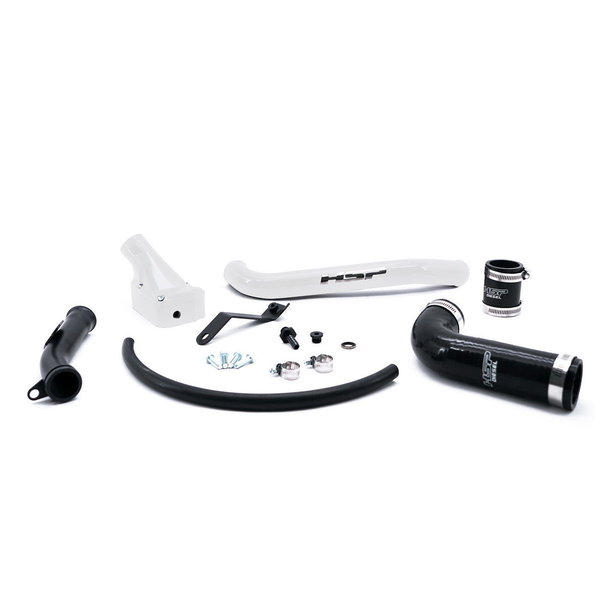 2006-2010 Chevrolet / GMC Billet Forward Facing Thermostat Housing Kit Polar White