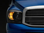 Raxiom 06-08 Dodge RAM 1500 Axial Series Euro Headlights- Black Housing- Clear Lens