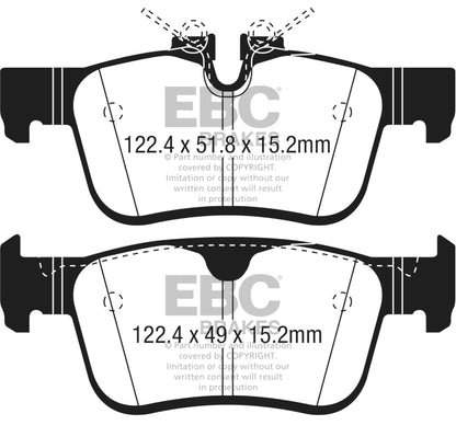 EBC 2017+ Volvo S90 2.0L Turbo Ultimax2 Rear Brake Pads