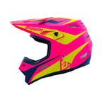 Answer 26 AR1 Mototown Helmet Matte Pink/Hyper Acid/Dark Blue Youth - Small