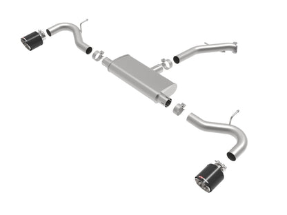 aFe Takeda 2.5in 409 SS Axle-Back Exhaust System Carbon Fiber 18-20 Hyundai Elantra GT L4-1.6L(t)