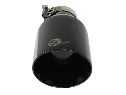 aFe MACH Force-Xp 409 SS Clamp-On Exhaust Tip 2.5in. Inlet / 4.5in. Outlet / 9in. L - Black