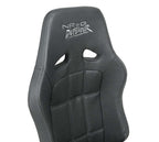 NRG Defender Water Resistant Steel Frame Susp. Seat - Silver w/Black Trim/Defender Logo/Side Bracket