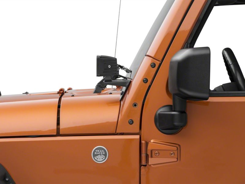 Raxiom 07-18 Jeep Wrangler JK Axial Series Windshield Pillar Mounted Light Brackets