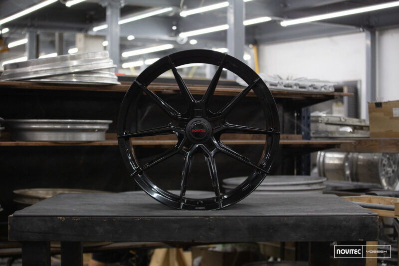 Vossen x Novitec NF10 21x9.5in - 5x114.3 BP - ET38 - Gloss Black Ferrari 296 Front Wheel