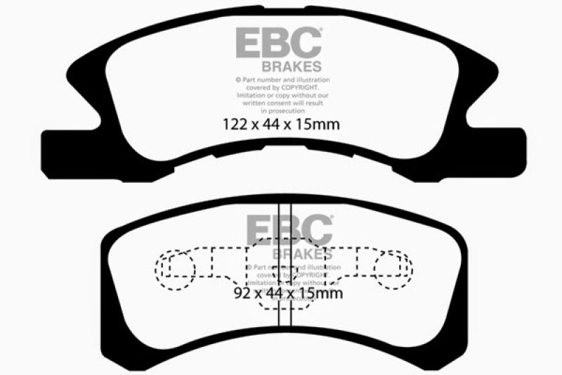 EBC 14+ Mitsubishi Mirage 1.2 Ultimax2 Front Brake Pads