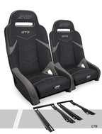 Polaris RZR GT3 Suspension Seats Kit - Black Gray