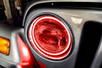 Oracle 97-06 Jeep Wrangler TJ Surface Mount LED Headlight Halo Kit - Red