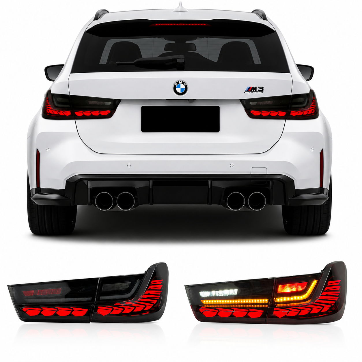 BMW 3 Series G81 & M3/M4 GTS Style Dragon Scale LED Tail Lights