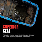 Fel-Pro Chevrolet C10 Engine Oil Pan Gasket Set PermaDryPlus rigid carrier, Oil Pan SnapUps Included