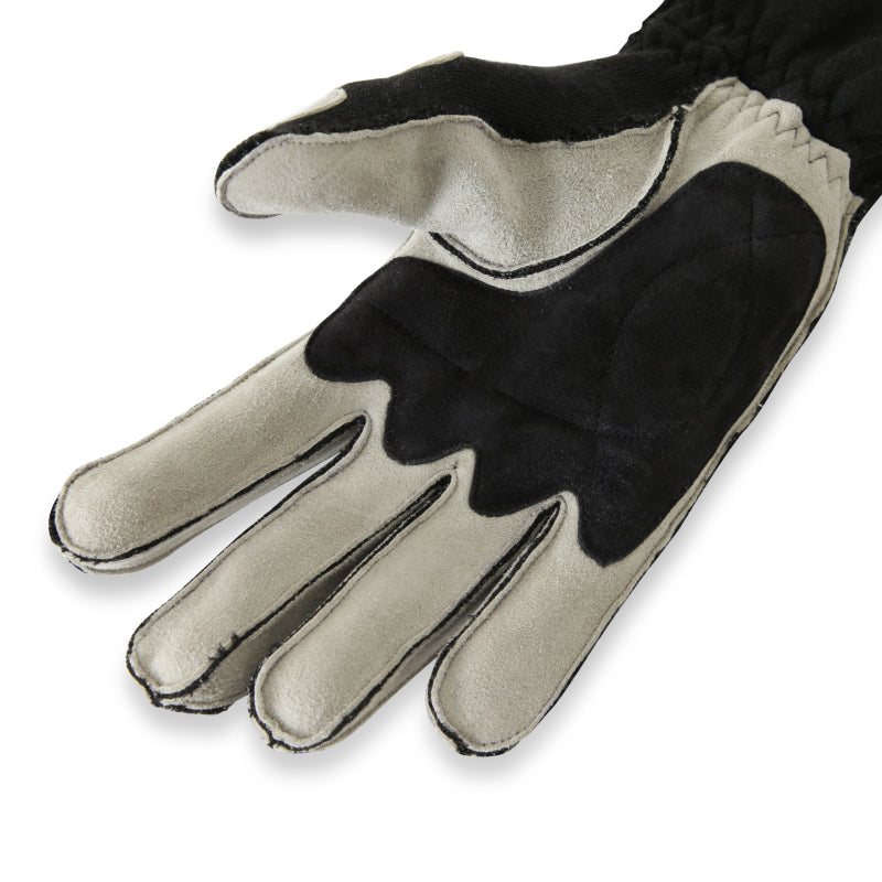 RaceQuip SFI-5 Gray/Black Small Outseam Angle Cut Glove