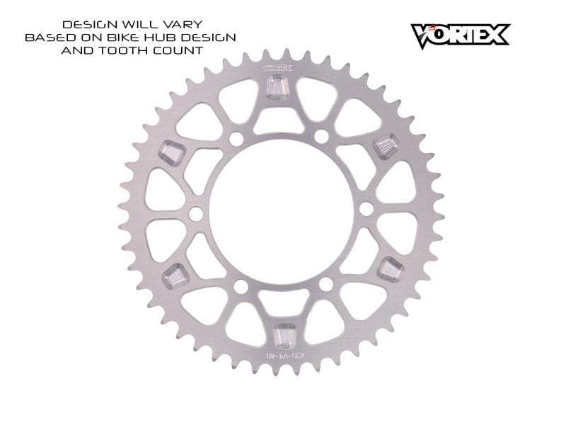 Vortex Racing V4 42 Tooth 520 Rear Sprocket - Silver