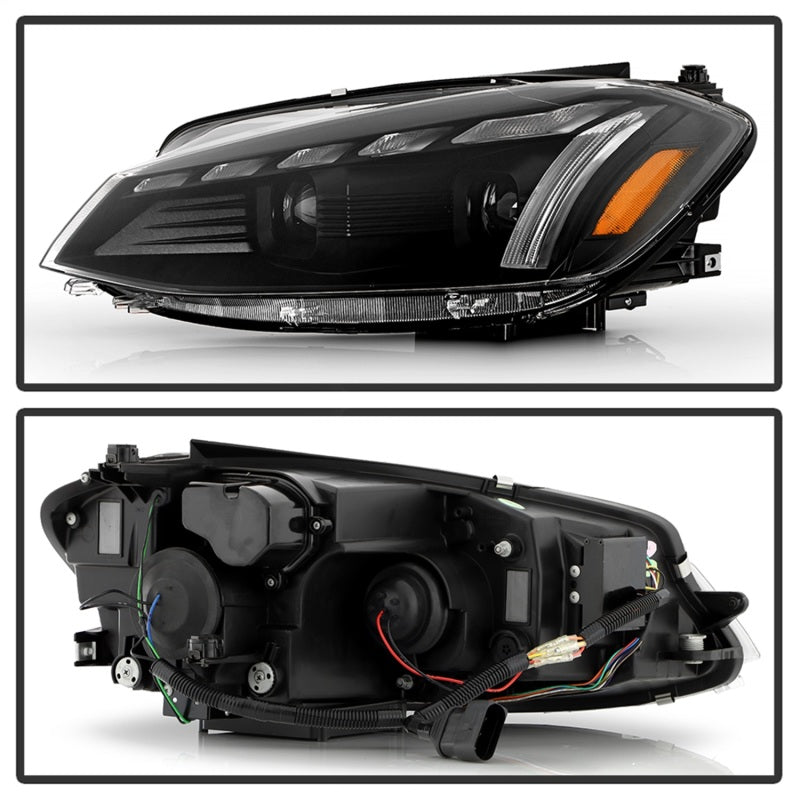 Spyder 18-21 VW Golf MK7.5 Projector Headlights - Black (PRO-YD-VG18SI-SBGR-BK)