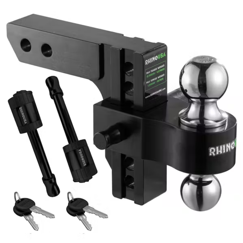 Rhino USA 10In Heavy Duty Drop Hitch - 2In (Black)