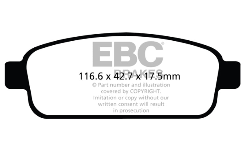 EBC 13+ Buick Encore 1.4 Turbo Ultimax2 Rear Brake Pads