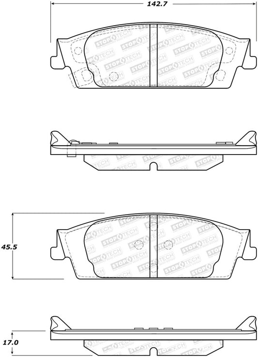 StopTech Street Brake Pads - Front/Rear