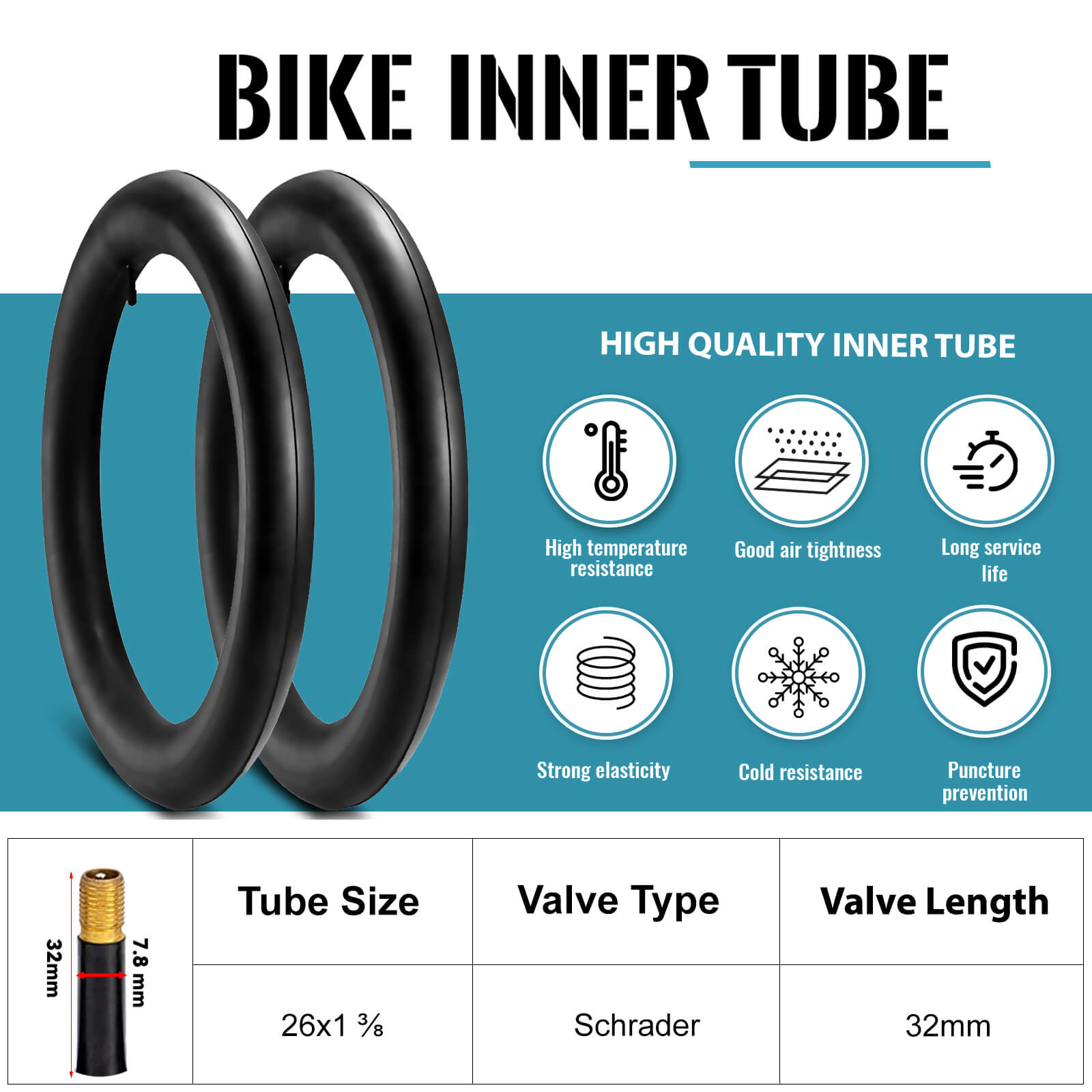 Path Bike Tube - 26×1 3/8 inch