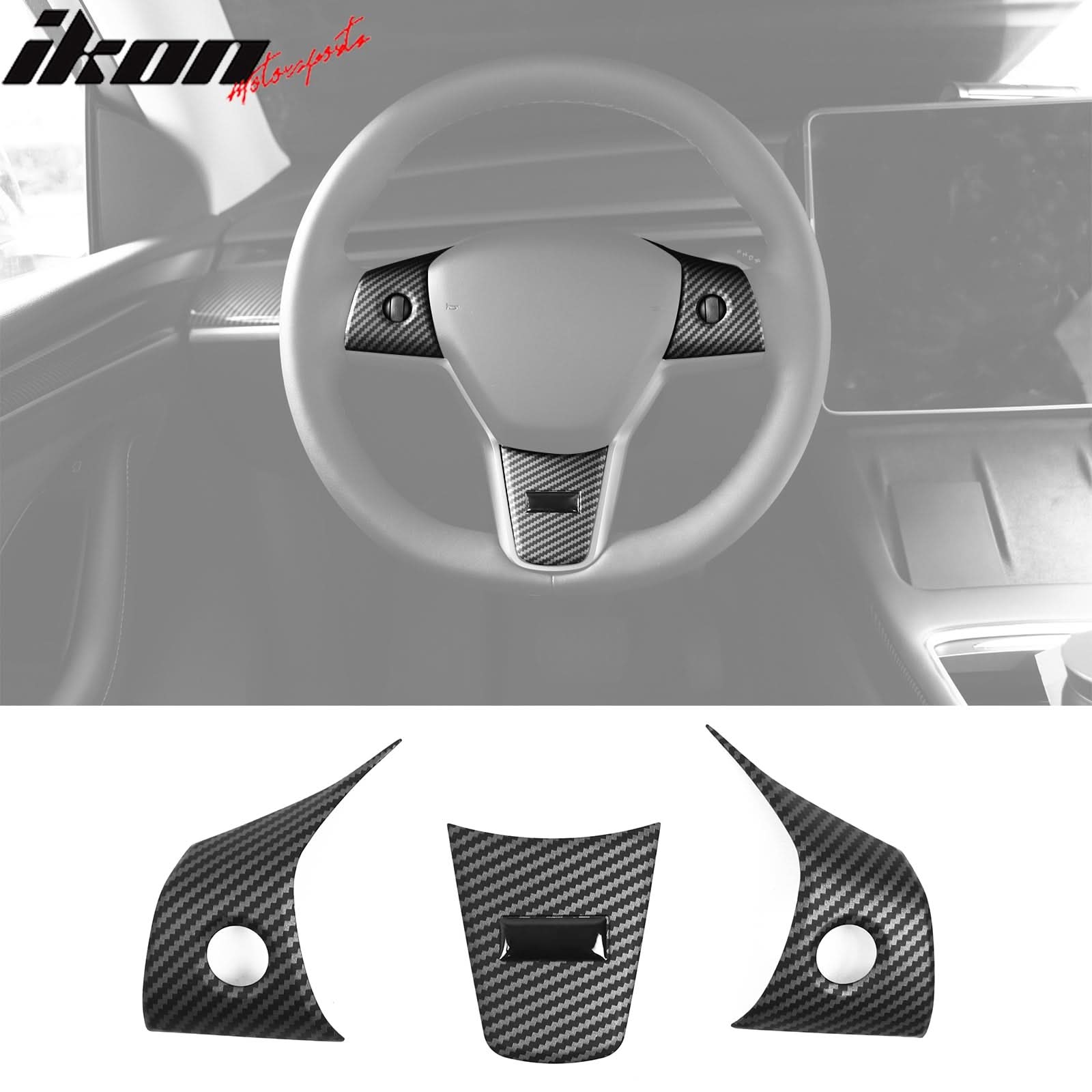 2017-2023 Tesla 3 & 20-23 Y Steering Wheel Trim ABS