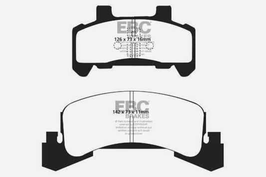 EBC 85-87 Buick Skyhawk 1.8 Turbo Ultimax2 Front Brake Pads