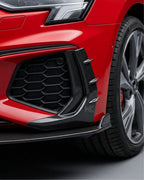 Audi S3 8Y / A3 S-Line Sedan Carbon Fiber Front Bumper Canards 2021 - 2023