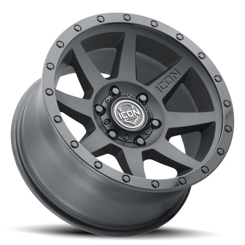 ICON Rebound 17x8.5 6x135 6mm Offset 5in BS 87.1mm Bore Double Black Wheel