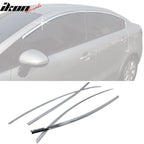 2012-2015 Kia Rio 4-Door Chrome 4PCS RH LH Window Top Molding Trim ABS