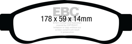 EBC 08-10 Ford F250 (inc Super Duty) 5.4 (2WD) Ultimax2 Rear Brake Pads