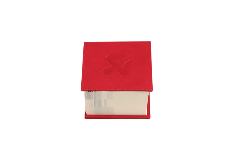 Akrapovic Leather Memo Notepad - Red