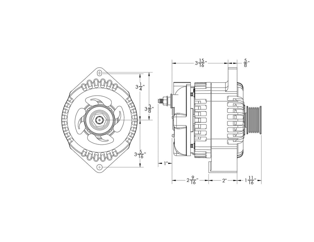 170 amp High Output Marine alternator to replace 20827  11SI