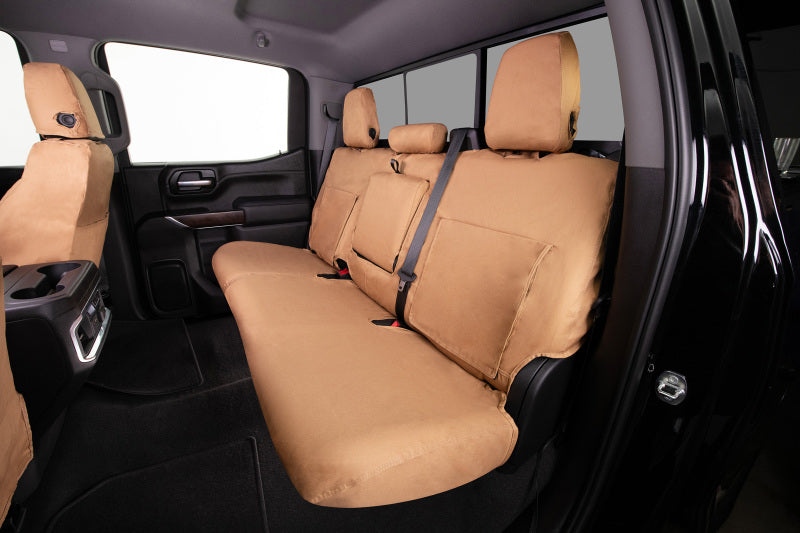 Covercraft 18-22 Dodge Ram ProMaster Polycotton SeatSaver Custom Front Row Seat Covers-Tan