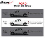 Fits 15-22 F150 Super Cab 4in Oval Black Curved Running Boards