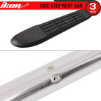 1984-2001 Jeep Cherokee 3" Steel Side Step Running Boards Black Silver