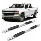 2007-2018 Chevy Silverado Crew Cab 5" Oval Running Board Stainless