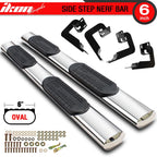 2004-2008 Ford F150 Super Cab 6" Nerf Bars Side Rails Running Boards
