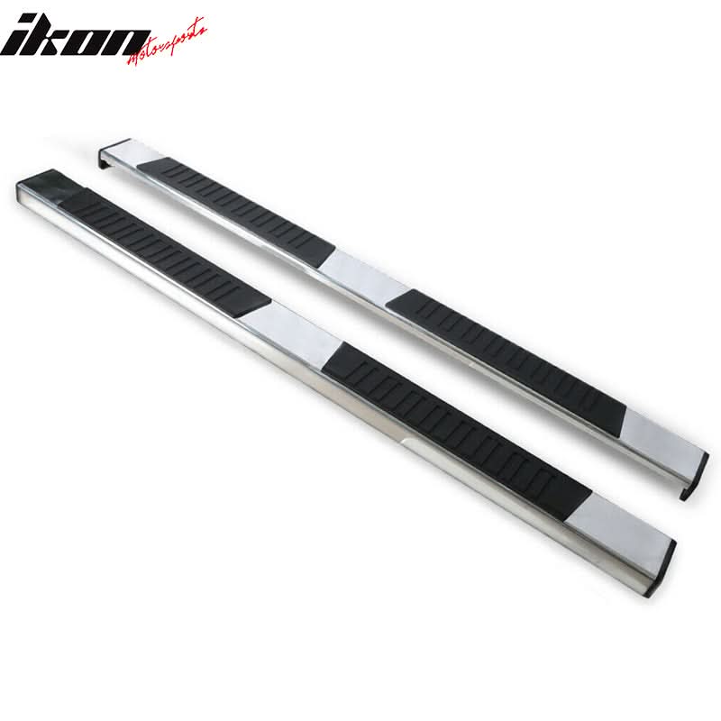 2015-2022 Ford F150 F250 Super Cab Silver 6" Running Board Aluminum