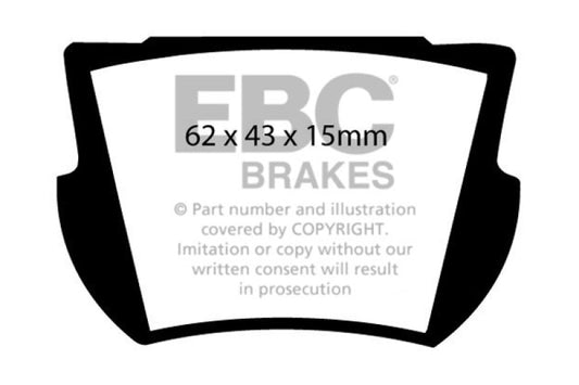 EBC 66-74 Lotus Elan 1.6 Ultimax2 Rear Brake Pads