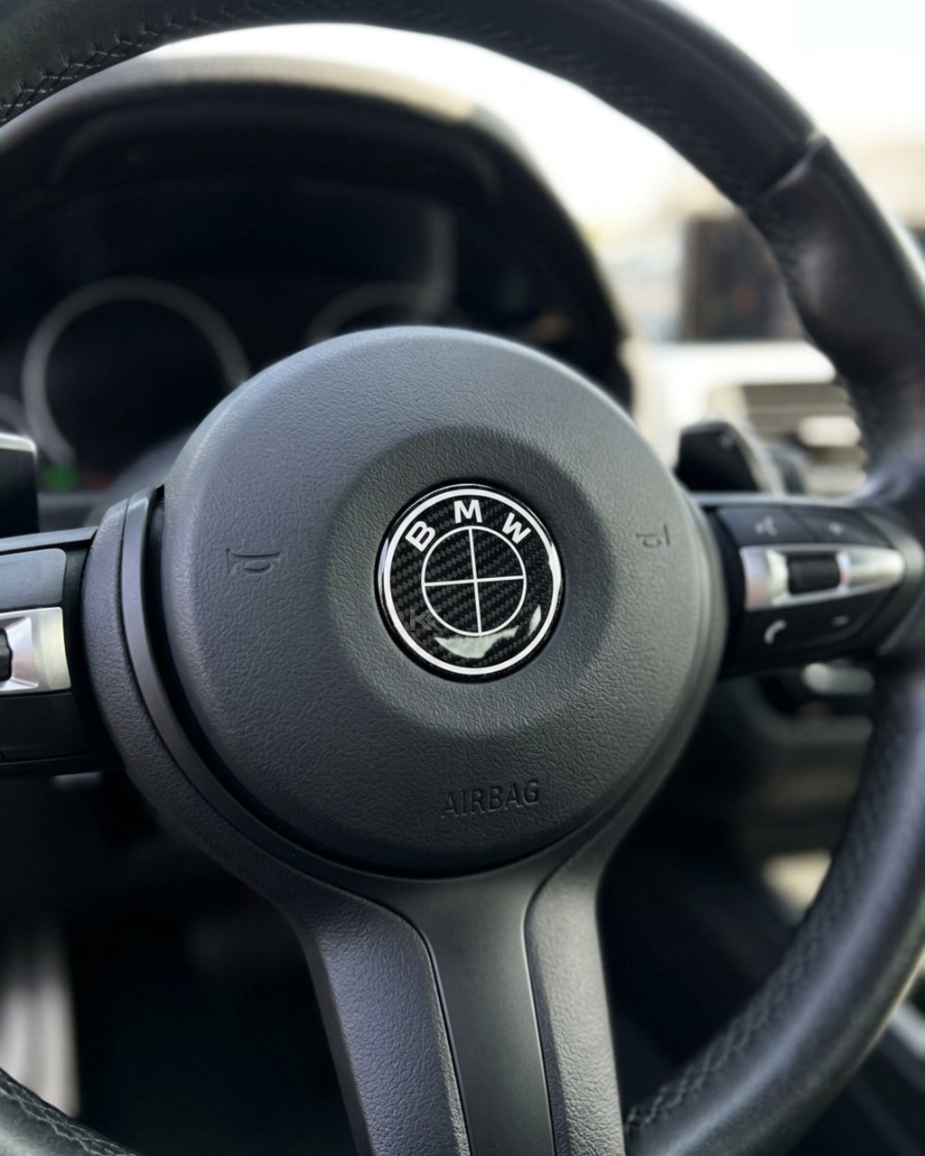 BMW Roundel Emblem Covers - Full Carbon Fiber