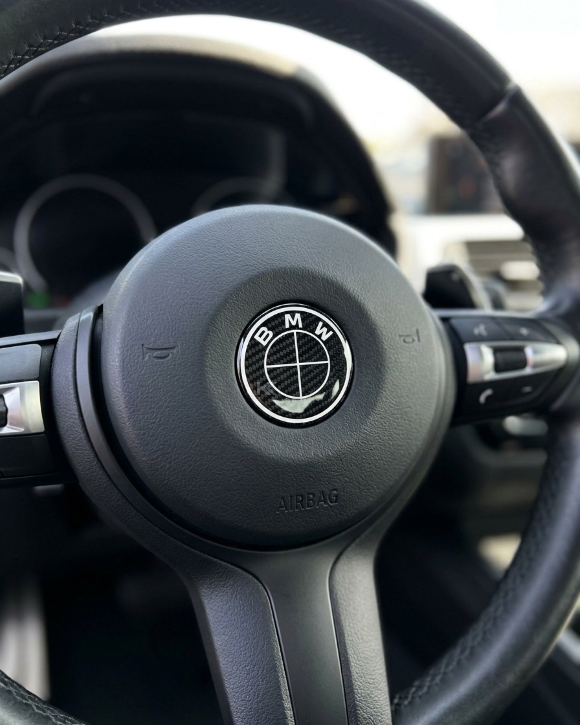 BMW Roundel Emblem Covers - Full Carbon Fiber