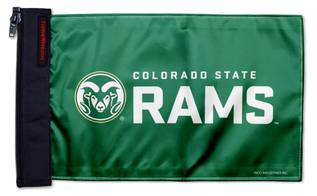 Colorado State 11"x17" Forever Wave Flag for Bronco