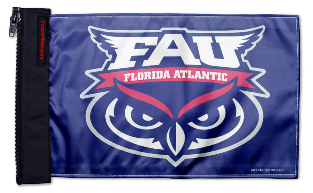 Florida Atlantic University 11"x17" Forever Wave Flag for Jeep Wrangler JL 2-Door 2018-Present