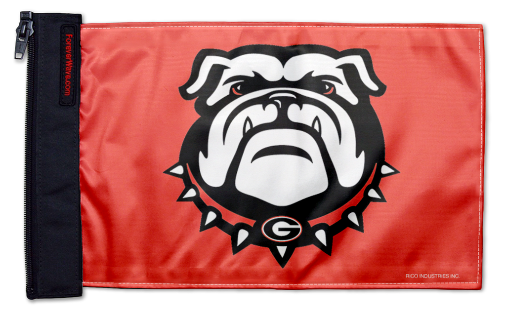 Georgia Bulldog 11"x17" Forever Wave Flag for Jeep Wrangler JKU 4-Door 2007-2018