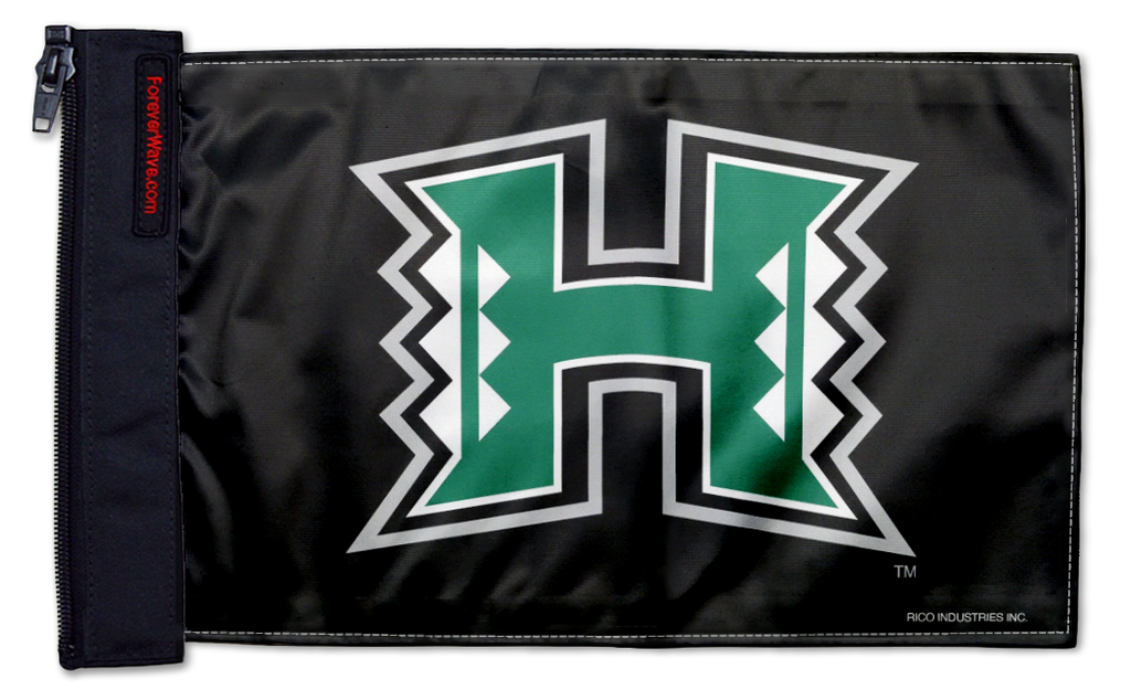 Hawaii Warriors 11"x17" Forever Wave Flag for Jeep Wrangler JLU 4-Door 2018-Present
