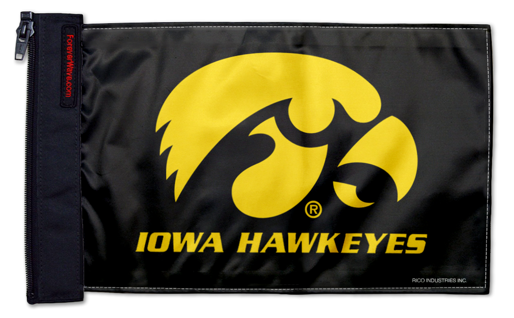Iowa 11"x17" Forever Wave Flag for Golf Carts