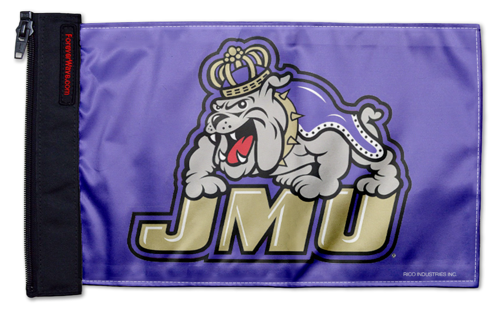 James Madison University 11"x17" Forever Wave Flag for Jeep Wrangler JLU 4-Door 2018-Present