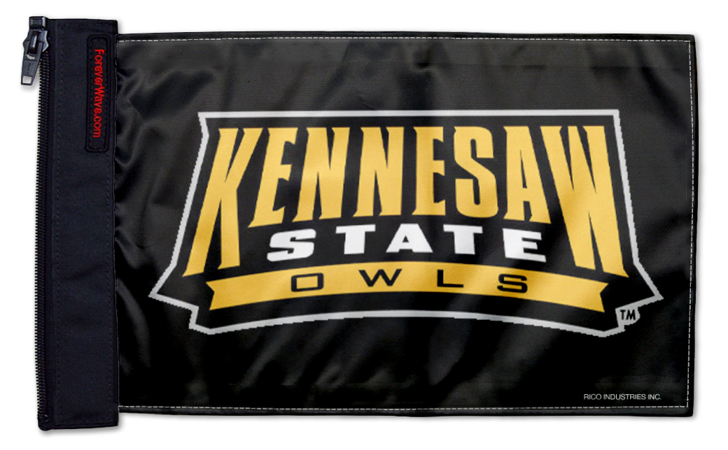 Kennesaw State 11"x17" Forever Wave Flag for Jeep Wrangler JL 2-Door 2018-Present