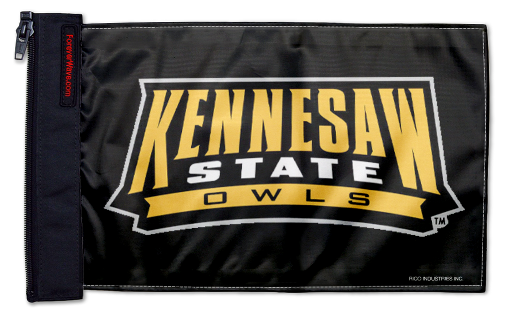 Kennesaw State 11"x17" Forever Wave Flag for Jeep Wrangler JKU 4-Door 2007-2018