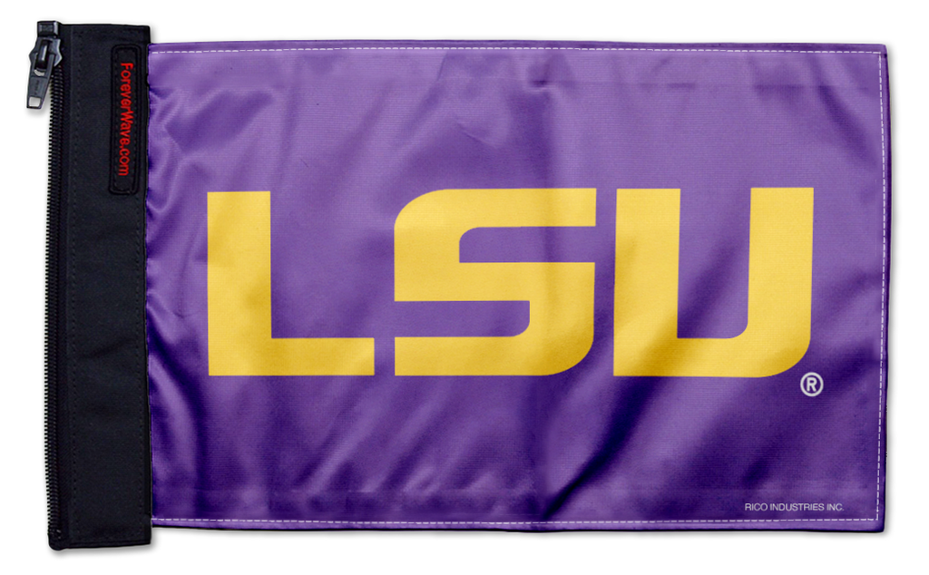 LSU 11"x17" Forever Wave Flag for Jeep Wrangler YJ 1986-1995