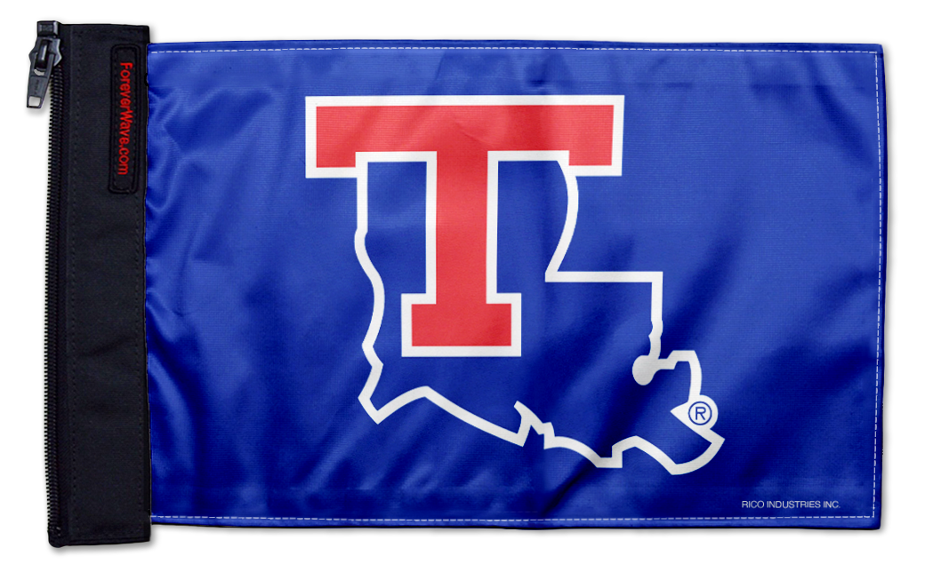 Louisiana Tech 11"x17" Forever Wave Flag for Bronco
